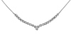 14k White Gold Fancy CZ Hearts Necklace
