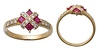 Diamond and Ruby X Ring