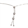 14k White Gold Fancy CZ Stars Necklace