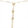 14k Yellow Gold Fancy CZ Hearts Necklace