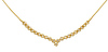 14K Yellow Gold Fancy CZ Hearts Necklace