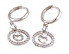 14k White Gold Fancy CZ Earrings