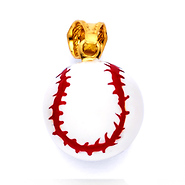 14K Gold Enamel Baseball Charm