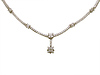 14k White Gold Fancy CZ Flower Necklace