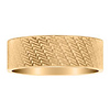 8mm Textured Flat 14K Yellow Gold Wedding Band