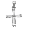 Fancy Cubic Zirconia and 14k White Gold Cross