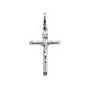14K White Gold Classic Crucifix