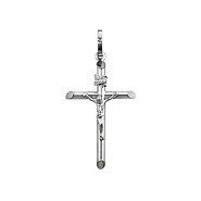 14K White Gold Classic Crucifix Pendant (2.5g)