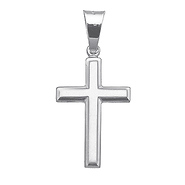 14k White Gold Cross