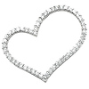 Cubic Zirconia White Gold Heart Charm