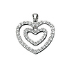 Cubic Zirconia Heart Charm