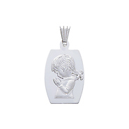 14K White Gold Praying Girl Charm