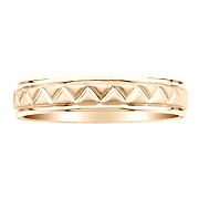 14K Yellow Gold Braid Carved 5mm Wedding Band
