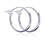 Small Silver Hoops