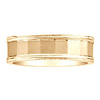 18K Yellow Gold Carved Edge Wedding Band
