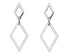 Silver Diamond Dangle Earrings