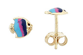 Mini Fish Italian Stud Earrings