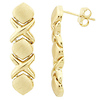 14K Yellow Gold XOXO Earrings