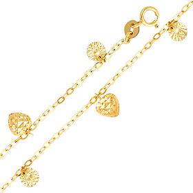 Yellow Gold Heart bracelet