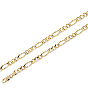 18K Gold 6mm Figaro Chain