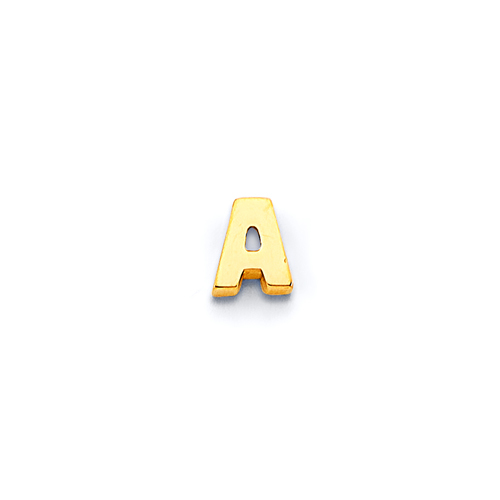 Mini Floating Uppercase Initial Pendant in 14K Yellow Gold