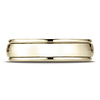 6mm Concave Low Domed Comfort Wedding Band by Benchmark Rings in 14K Yellow Gold