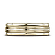 6mm Flat Striped Comfort-Fit 14K Yellow Gold Wedding Band by Benchmark Rings thumb 0