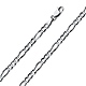 4mm 18K White Gold Solid Figaro Link Chain Necklace 16-30in thumb 0