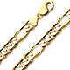 Men's 12mm 14K Yellow Gold Solid Figaro Link Chain Necklace 24-30in thumb 0