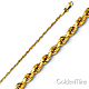 1mm 14K Yellow Gold Solid Diamond-Cut Rope Chain Necklace 16-24in thumb 0
