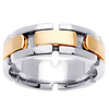 14K Two Tone Designer Wedding Band