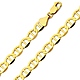 7.5mm 14K Yellow Gold Men's Solid Flat Mariner Chain Necklace 20-26in thumb 0