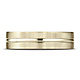 6mm Flat Striped Comfort-Fit Benchmark Wedding Band in Solid 14K Yellow Gold thumb 0