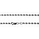 4mm Solid 14K White Gold Ball Link Chain Necklace 16-30in thumb 0