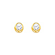 5mm Birthstone Color Round-Cut CZ Stud Earrings in 14K Yellow Gold thumb 0