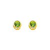 5mm Birthstone Color Round-Cut CZ Stud Earrings in 14K Yellow Gold