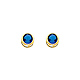 5mm Birthstone Color Round-Cut CZ Stud Earrings in 14K Yellow Gold thumb 0