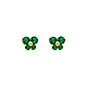 Butterfly Birthstone Color CZ Stud Earrings in 14K Yellow Gold thumb 0