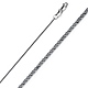 0.9mm 14K White Gold Solid Round Braided Spiga Wheat Chain Necklace 16-22in thumb 0