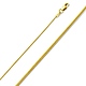 0.8mm 14K Yellow Gold Solid Snake Chain Necklace 16-20in thumb 0