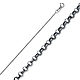 1.2mm 14K White Gold Solid Diamond-Cut Angled Rolo Cable Chain Necklace 16-22in thumb 0