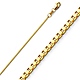 1mm Solid 14K Yellow Gold Solid Box Chain Necklace 16-24in thumb 0