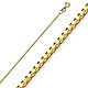 0.6mm Solid 14K Yellow Gold Solid Box Link Chain Necklace 16-22in thumb 0