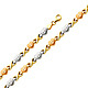 Diamond Cut Stampato Heart 14K TriGold Bracelet thumb 0