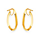 Oval Twist Medium Hoop Earrings - 14K Yellow Gold thumb 0