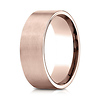 8mm 14K Rose Gold Satin Finish Benchmark Wedding Band