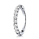 3mm 9-Stone Round Diamond Wedding Band by Benchmark in Solid 14K White Gold 0.72ctw thumb 0