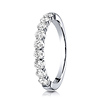 3mm 9-Stone Round Diamond Wedding Band by Benchmark in Solid 14K White Gold 0.72ctw