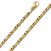 4.7mm Solid 14K Yellow Gold Solid Men's Fancy Byzantine Chain Bracelet 8.5in