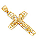 Filigree 14K Yellow Gold Crucifix Pendant thumb 0